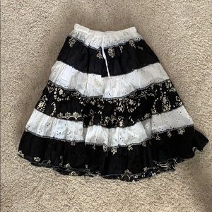 small black and white skirt